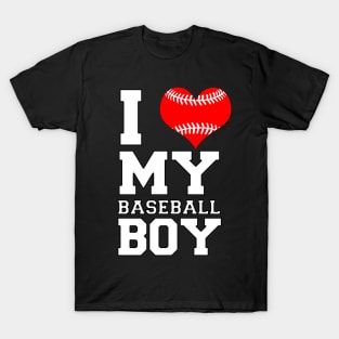 I Love My Baseball Boy T-Shirt